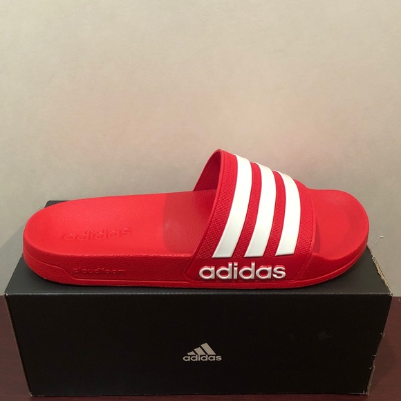 Adidas Adilette Shower, Red & White, Various Sizes - Picture 5 of 7